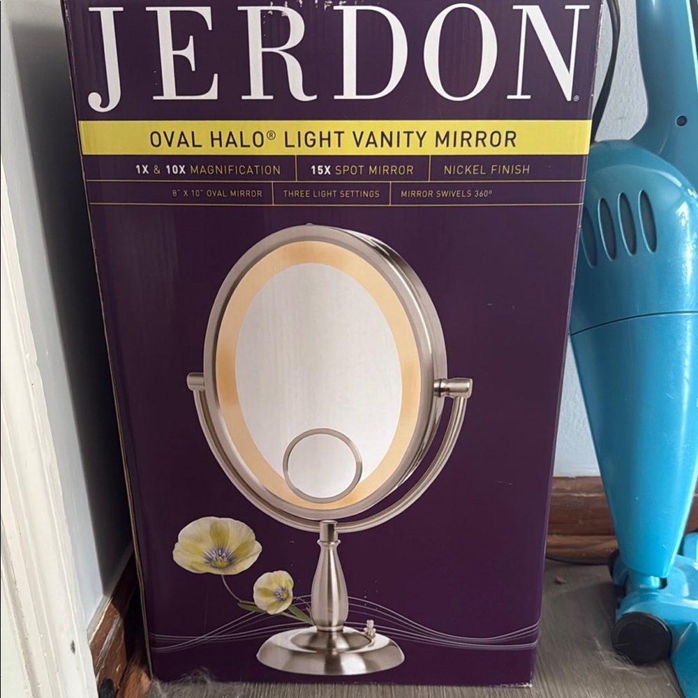 Jerdon Oval Halo Light Vanity Mirror
